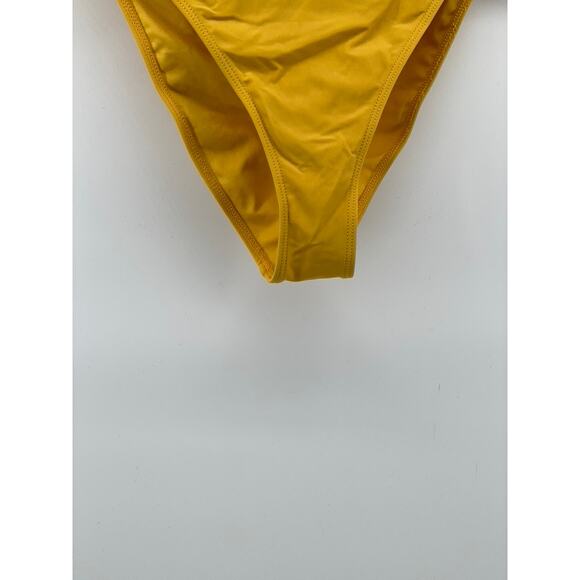 FOREVER 21 Women's Mustard Yellow Strappy Medium Coverage Bikini Bottom SZ S - Picture 7 of 9